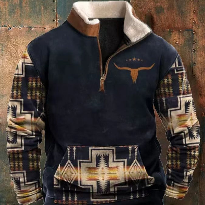 Autumn And Winter Bullhead Hoodie Pullover