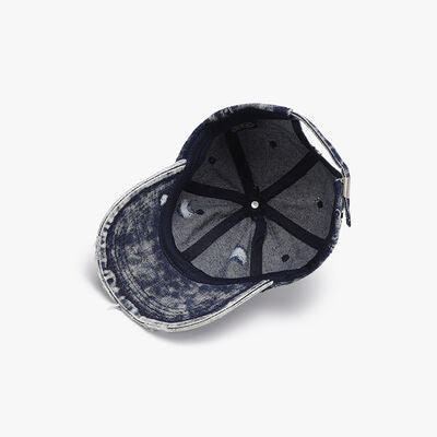 Distressed Cotton Baseball Cap - Munsieur