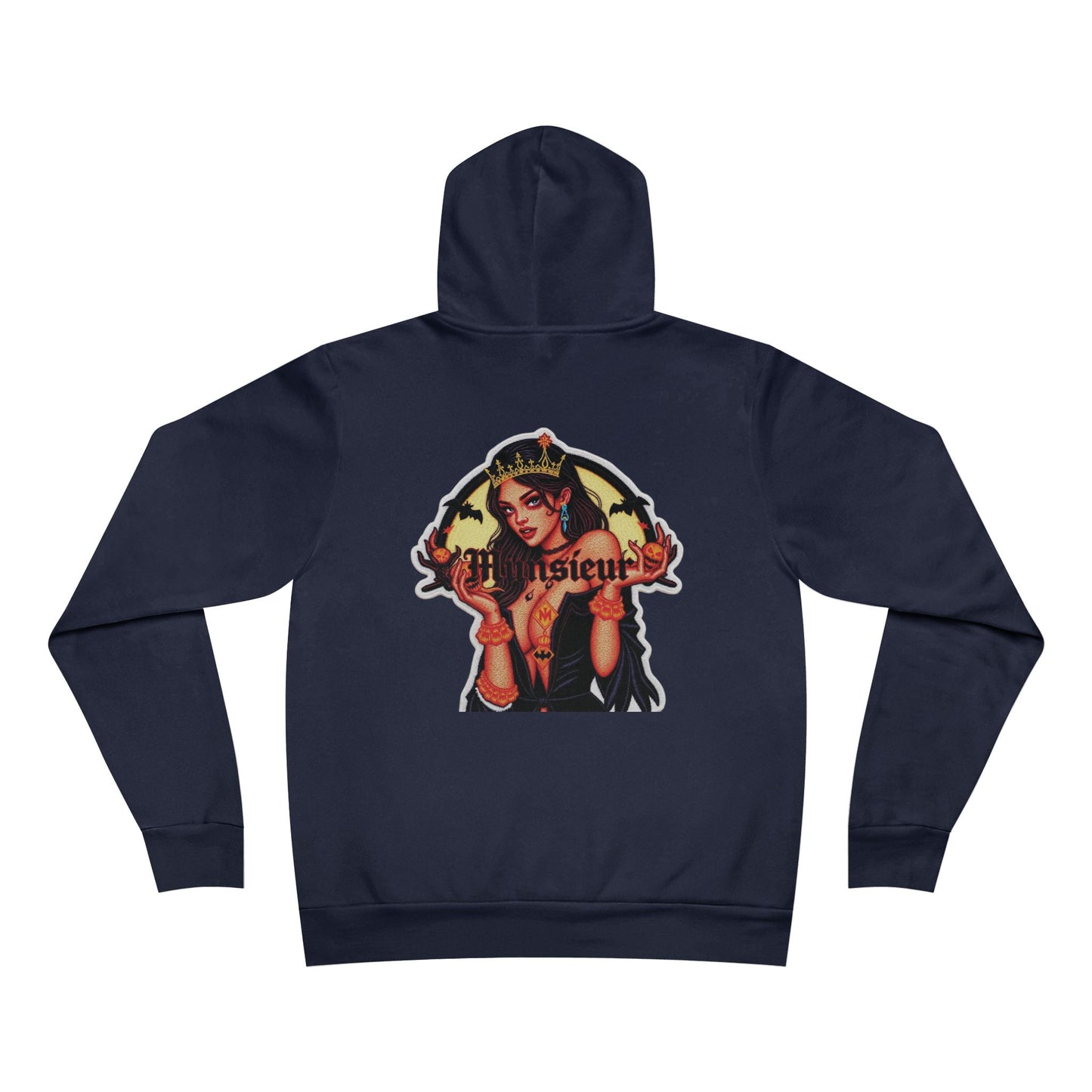 MUNSIEUR Tattooed Queen Pullover Halloween Hoodie Unisex Graphic Sweatshirt Streetwear Fashion Gift for Her Hipster Apparel Unique Design