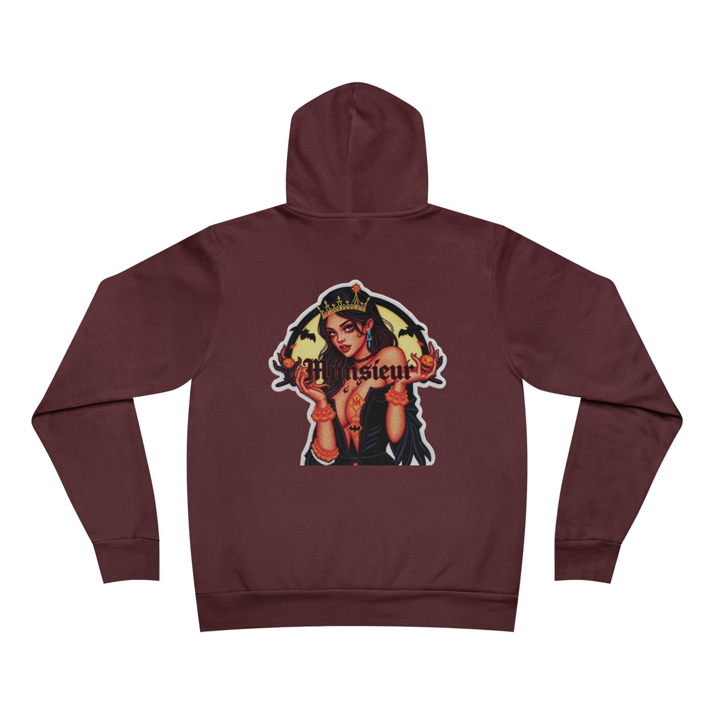 MUNSIEUR Tattooed Queen Pullover Halloween Hoodie Unisex Graphic Sweatshirt Streetwear Fashion Gift for Her Hipster Apparel Unique Design