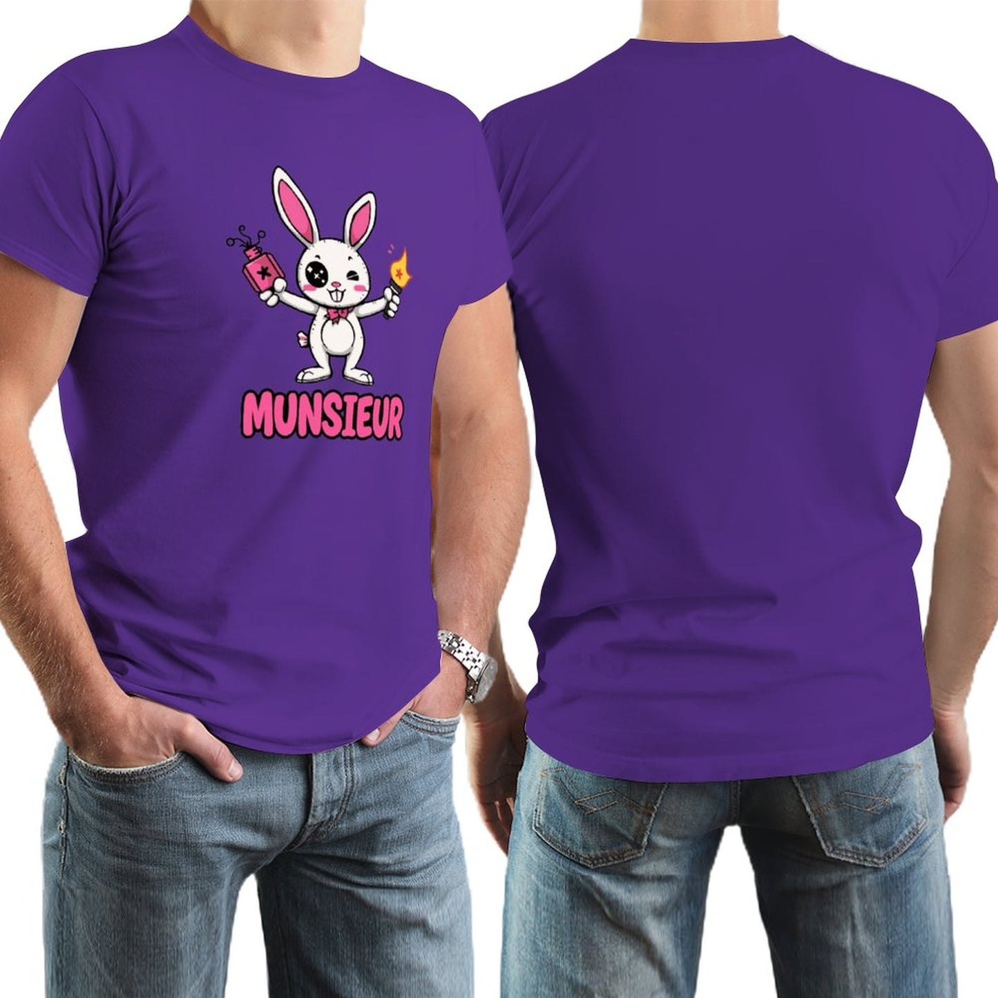 Munsieur Tee for Men Easter Bunny Collection "Strike" Designer Tee