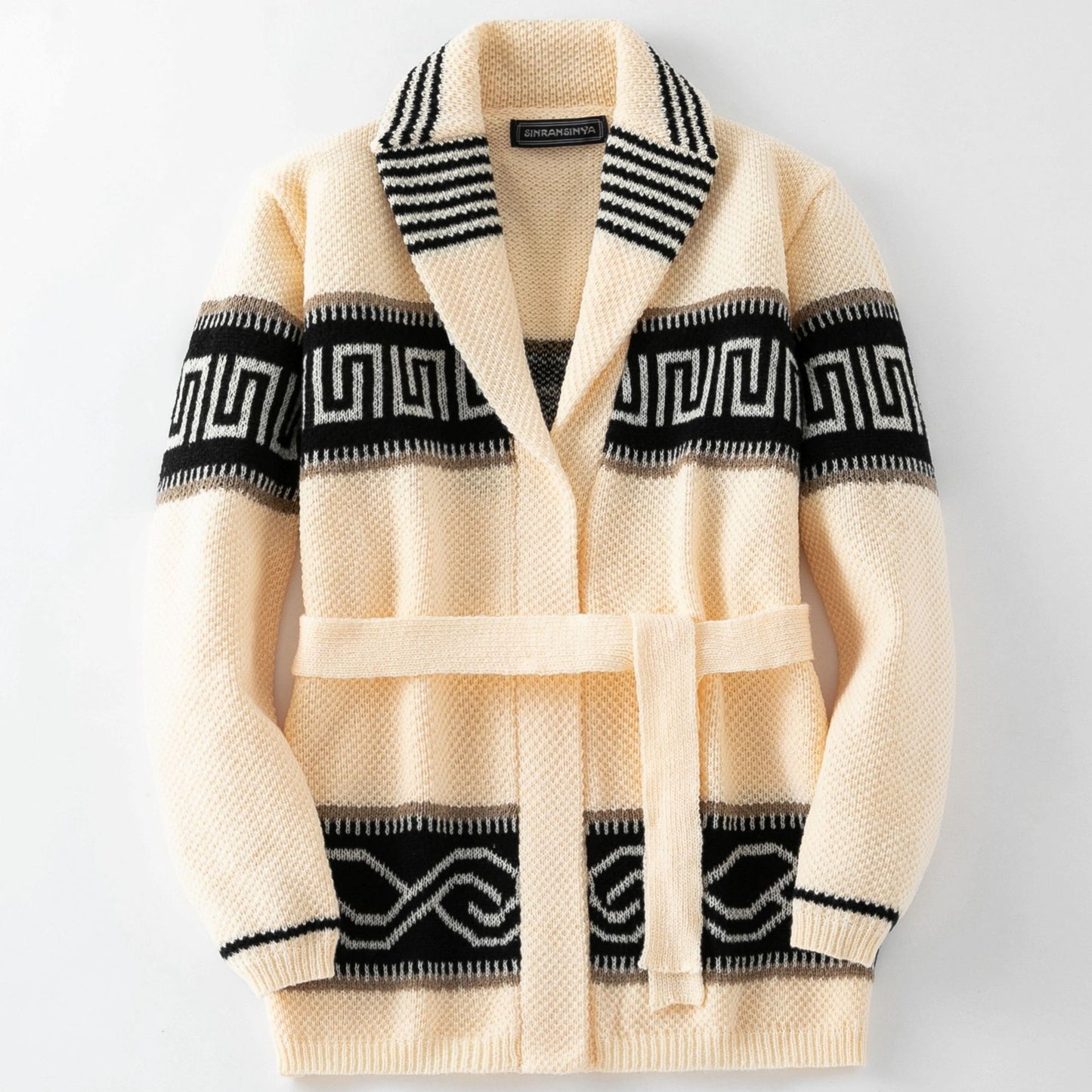 Men's Fashion Jacquard Knitted Coat