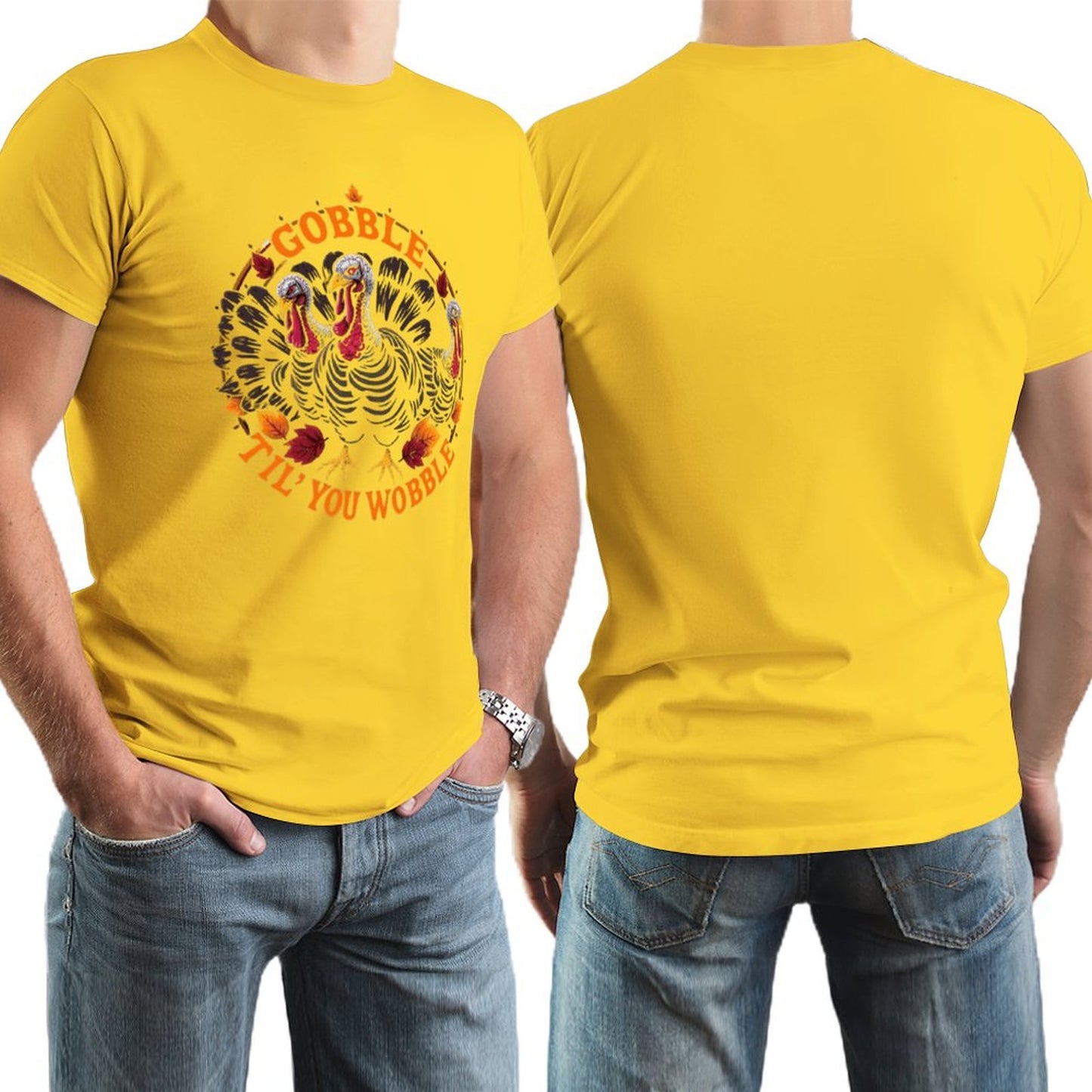 **SALE** Munsieur Men's Tee Thanksgiving Collection "Gobble Til' You Wobble"