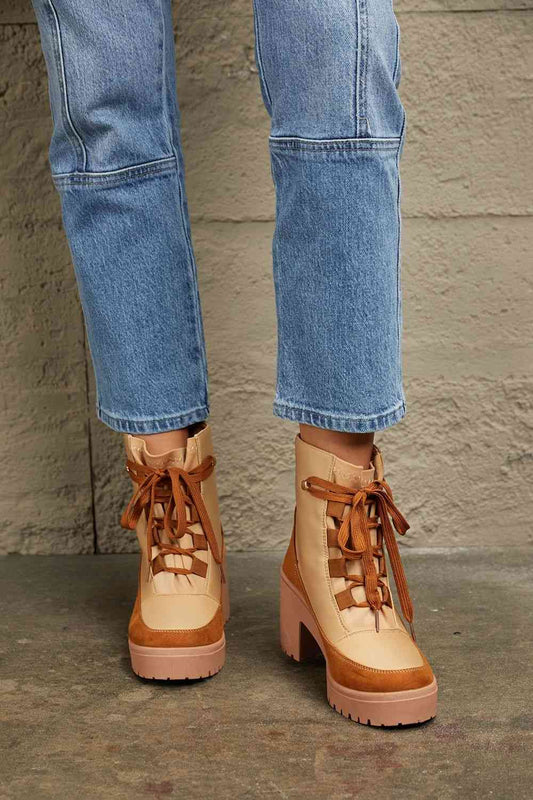 East Lion Corp Lace Up Lug Booties - Munsieur
