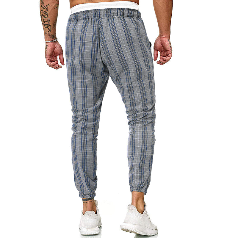 Men's Fashion Checkered Casual Style Joggers
