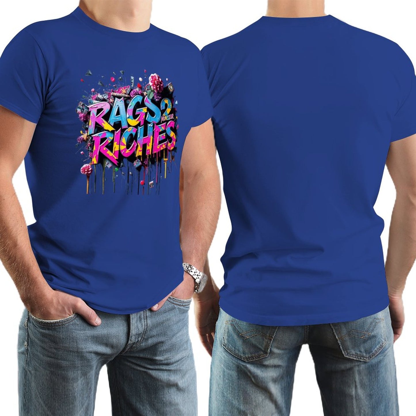 Men's Tee Munsieur Original Design "Rags2Riches" Streetwear Design