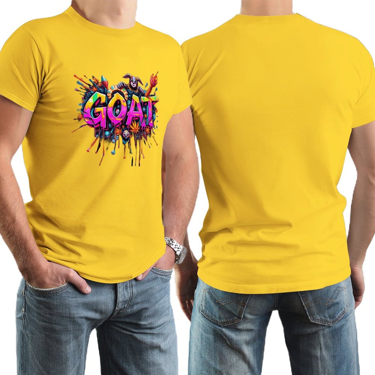 Munsieur New Skool Tee for Men – "GOAT" Elite Legacy Streetwear Tee