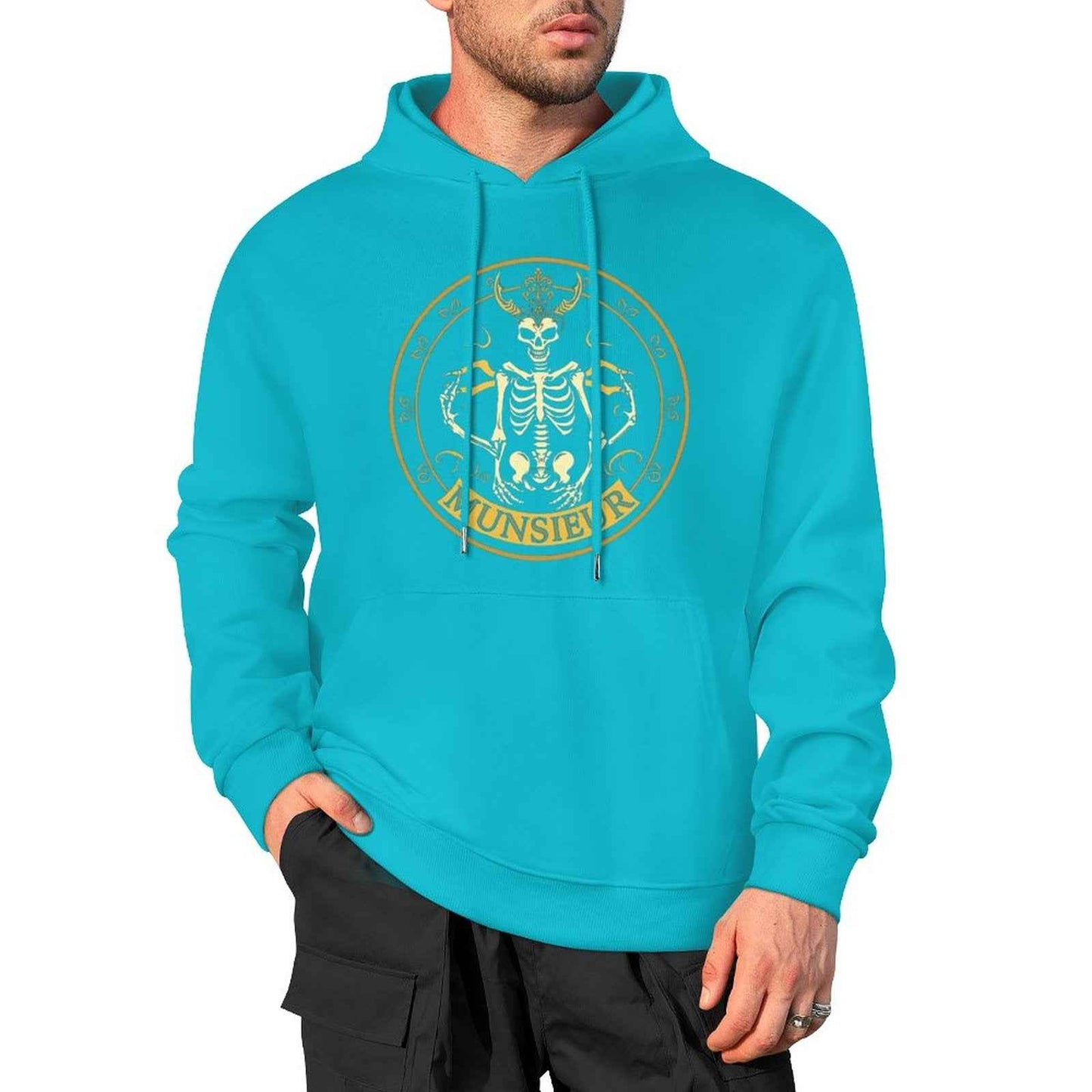Munsieur Shadow Reaper: Luxe Skull Hoodie for Men - Munsieur
