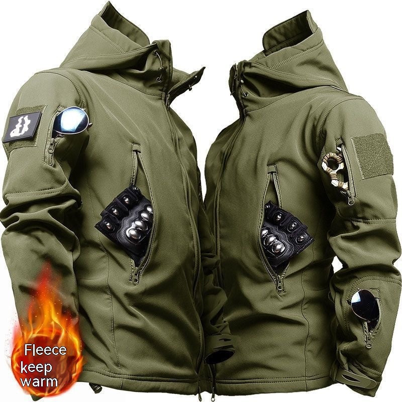 Winter Men's Camouflage Coat Set Workwear And Assault