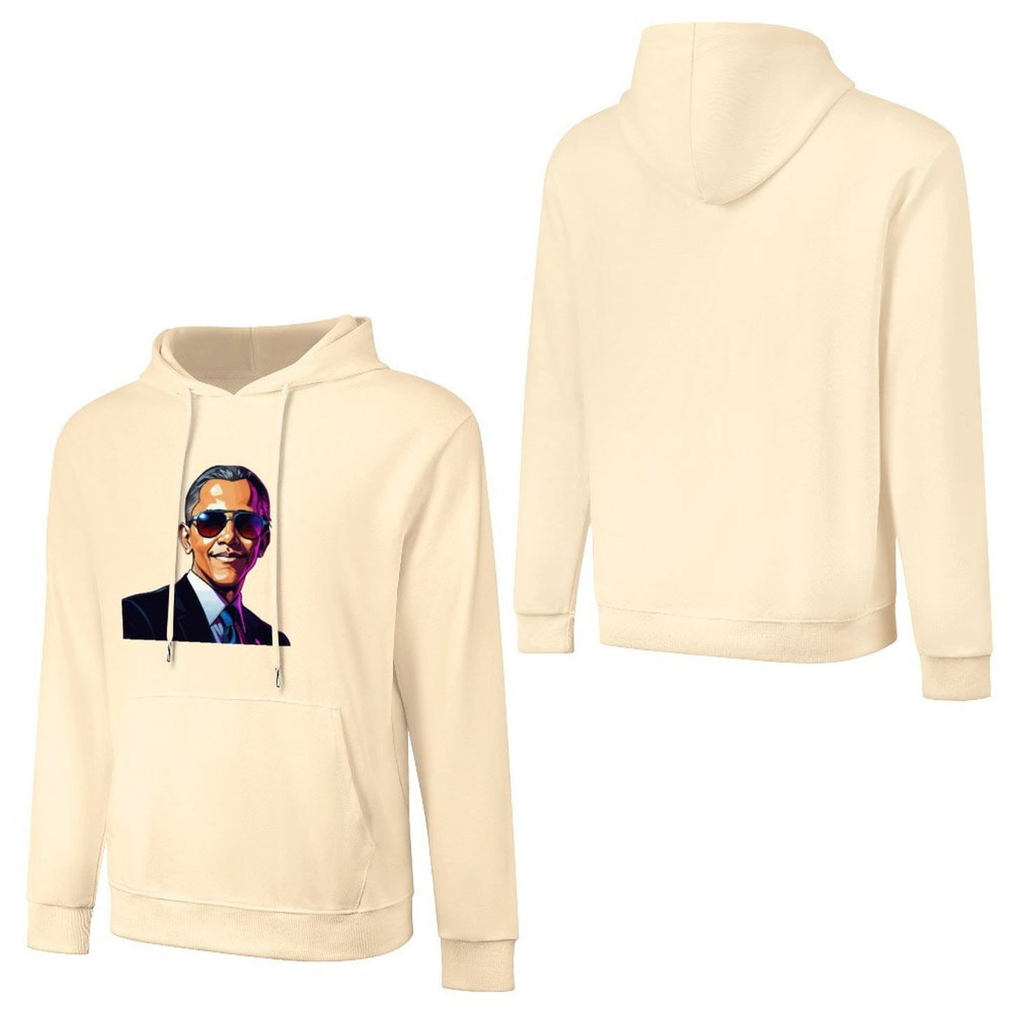 Men's Hoodie "Obama" Crown Co. π Comfortable Cotton Design Streetwear