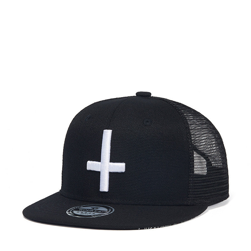 Hip Hop Hat Mesh Cap Street Wild Cross Embroidered Baseball