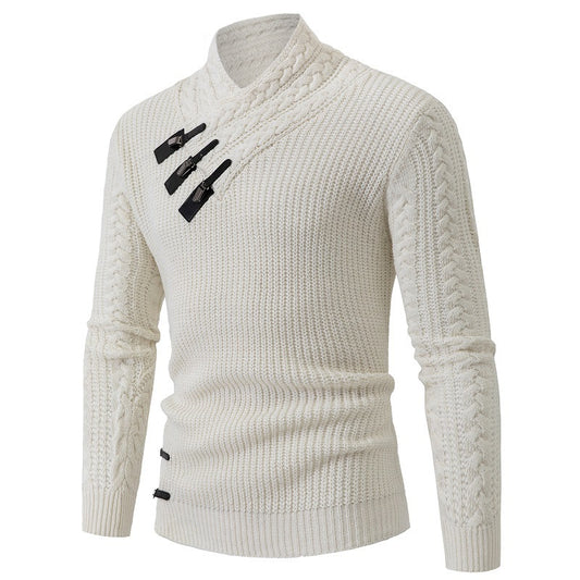 Men's Long-sleeved Knitted Hoodie