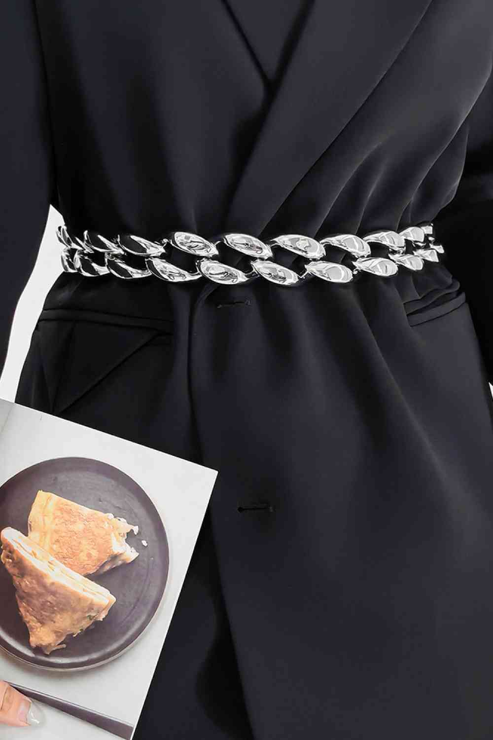 1.2" Width Acrylic Curb Chain Belt - Munsieur