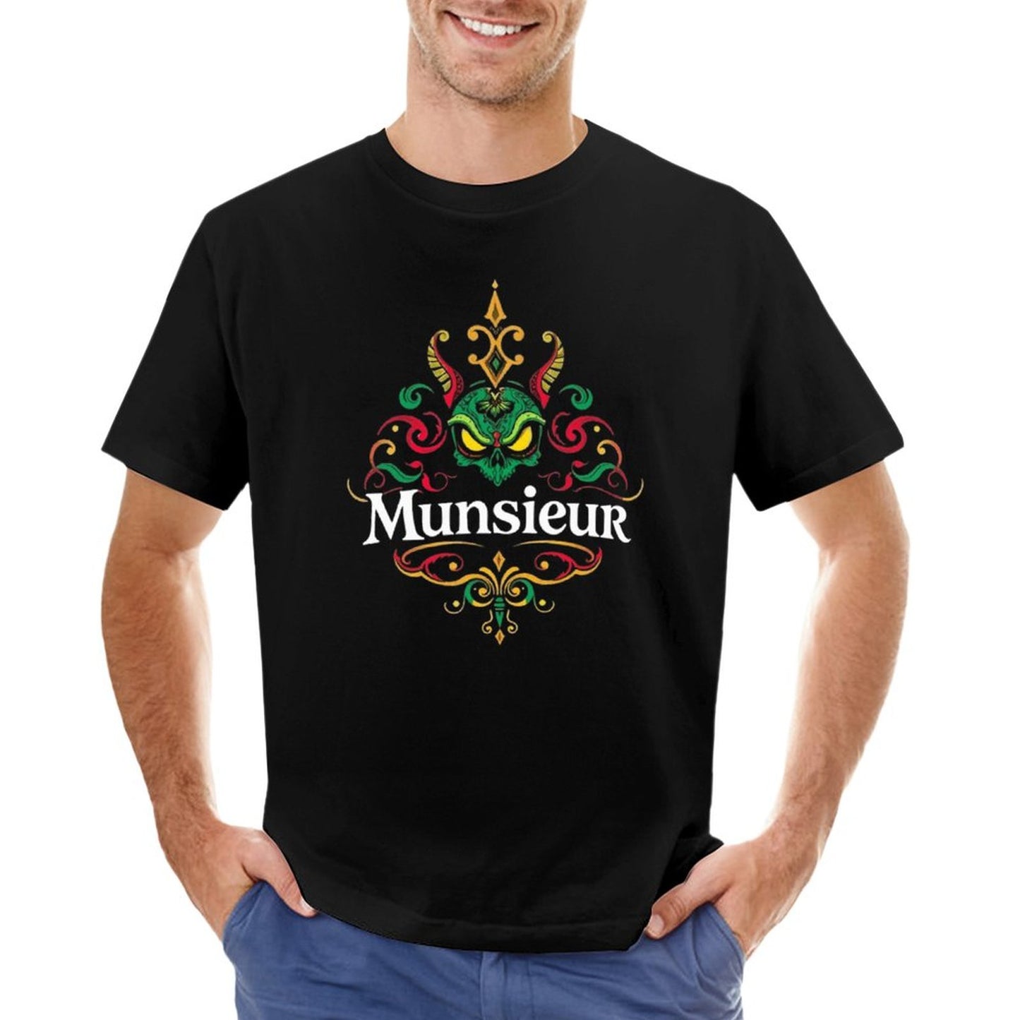 Munsieur Brand Tee for Men "Big Jin" Summer Streetwear Fashion