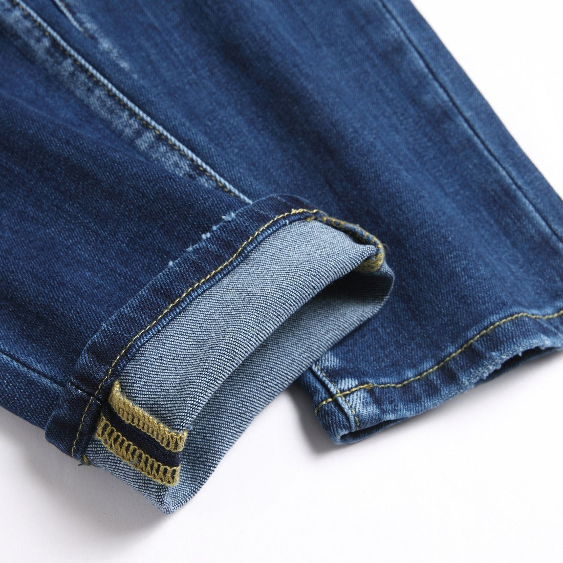 New Blue Color Ripped Street Fashion Slim Stretch Denim Pants for Men