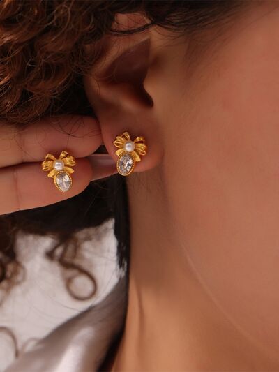 Titanium Bow Stud Earrings - Munsieur