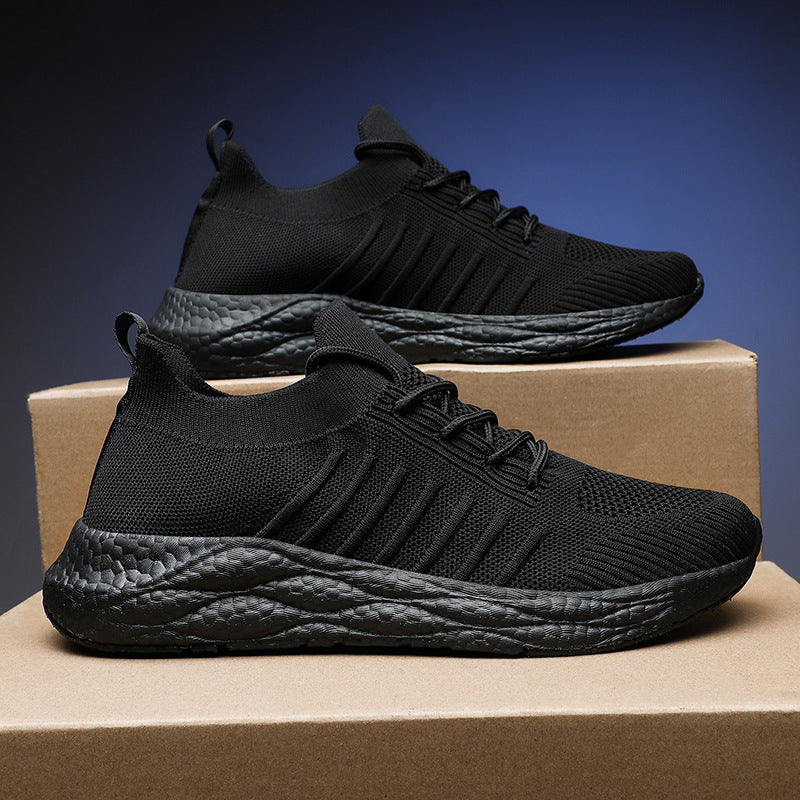 Men's Fashion Shoes Flying Woven Breathable Shoes Men
