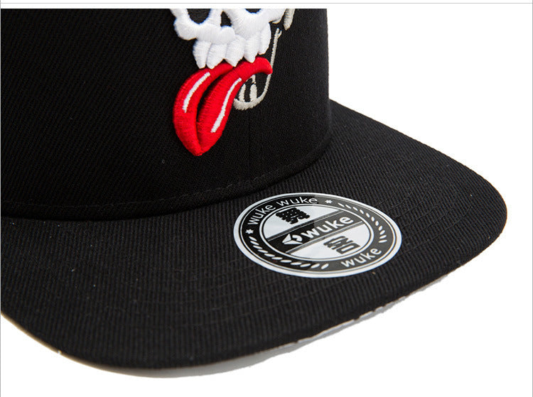 Hip Hop Edge Fashion Skull Embroidery Baseball Hat