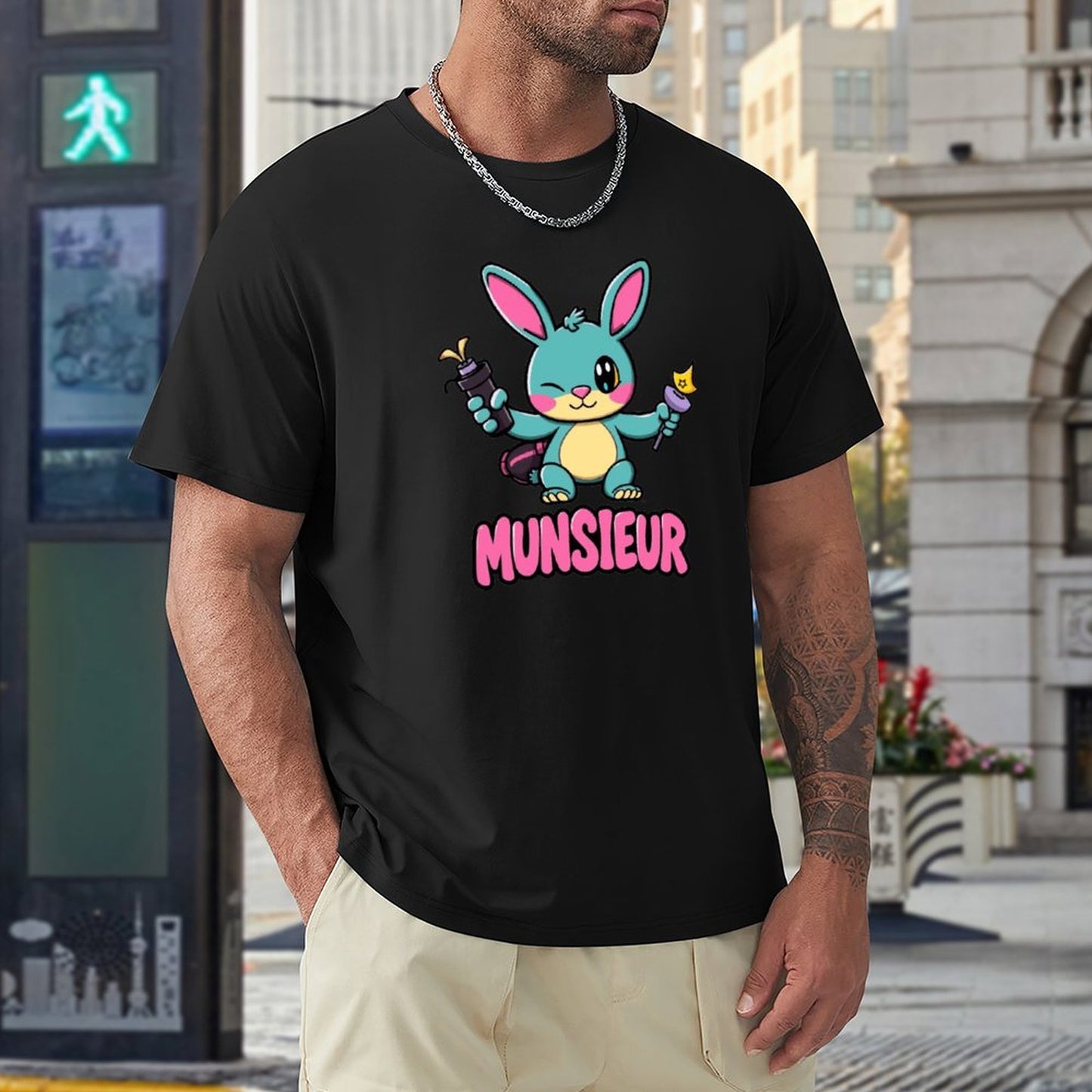 Munsieur Men's Tee Easter Collection "Blaze" Designer Tee for Easter