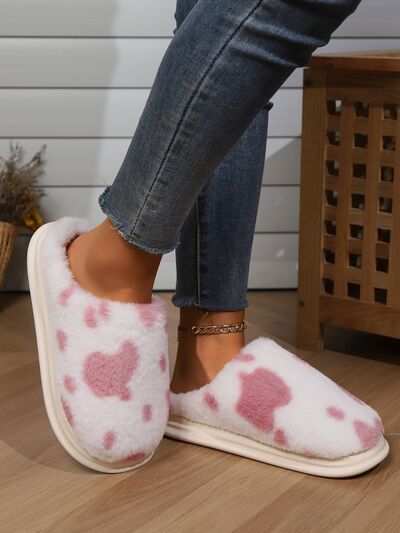 Animal Print Faux Fur Slippers - Munsieur