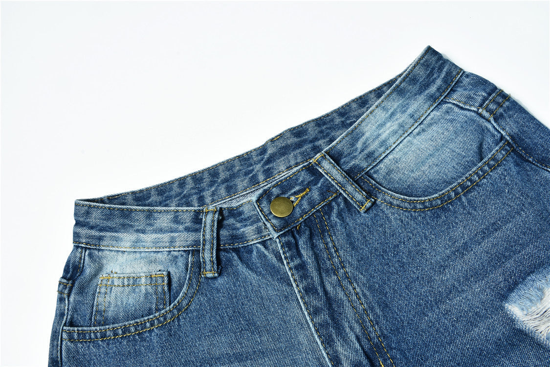 Ripped Jeans Personality Women's Jeans Comfortable Fit