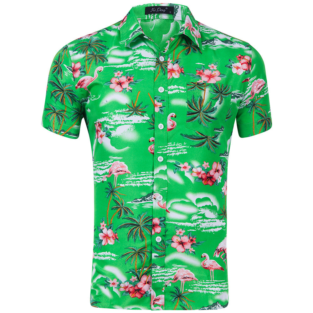 Casual floral beach short sleeve