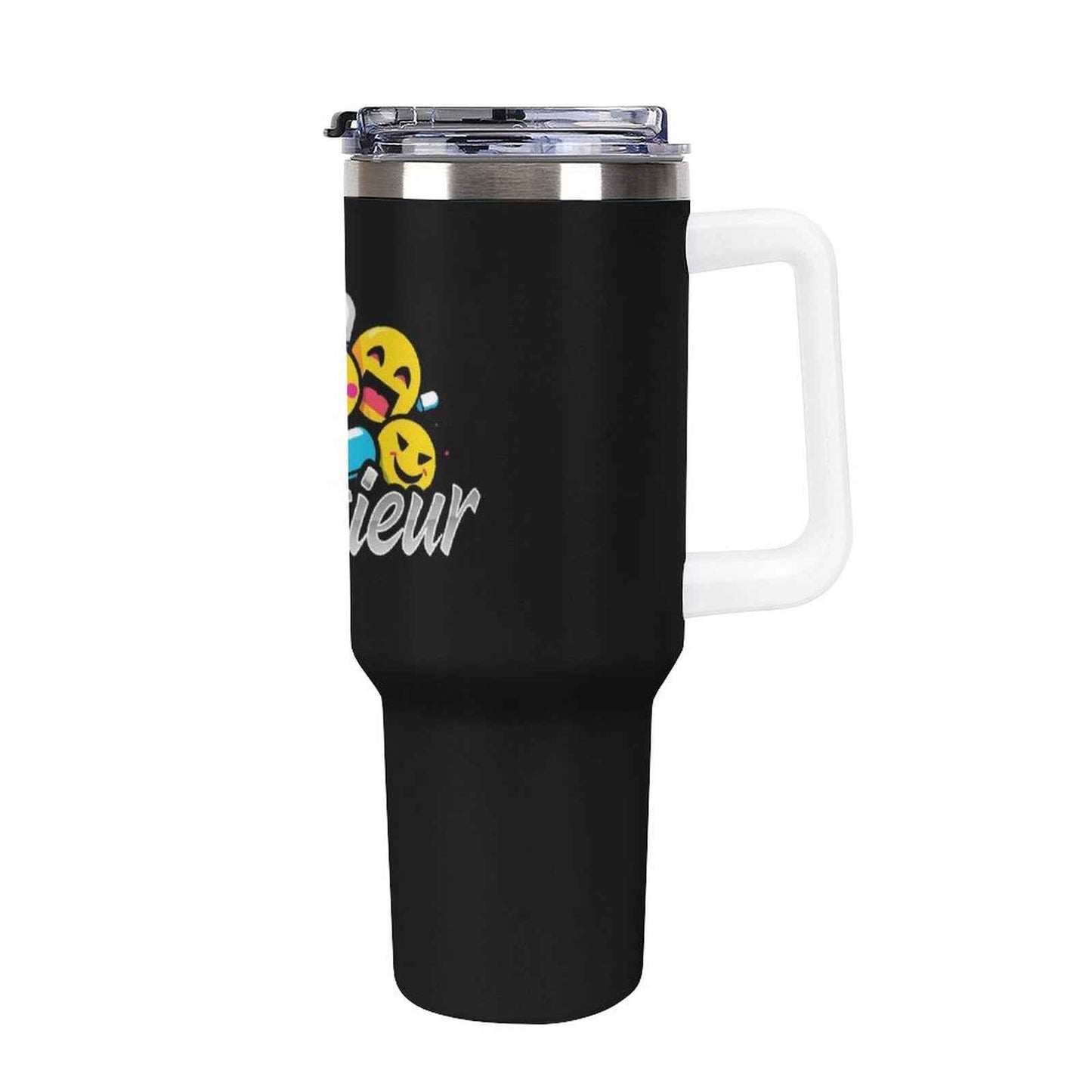 40oz Insulated Tumbler with Handle and Straw Munsieur Nurses Gift Doctors Thermos