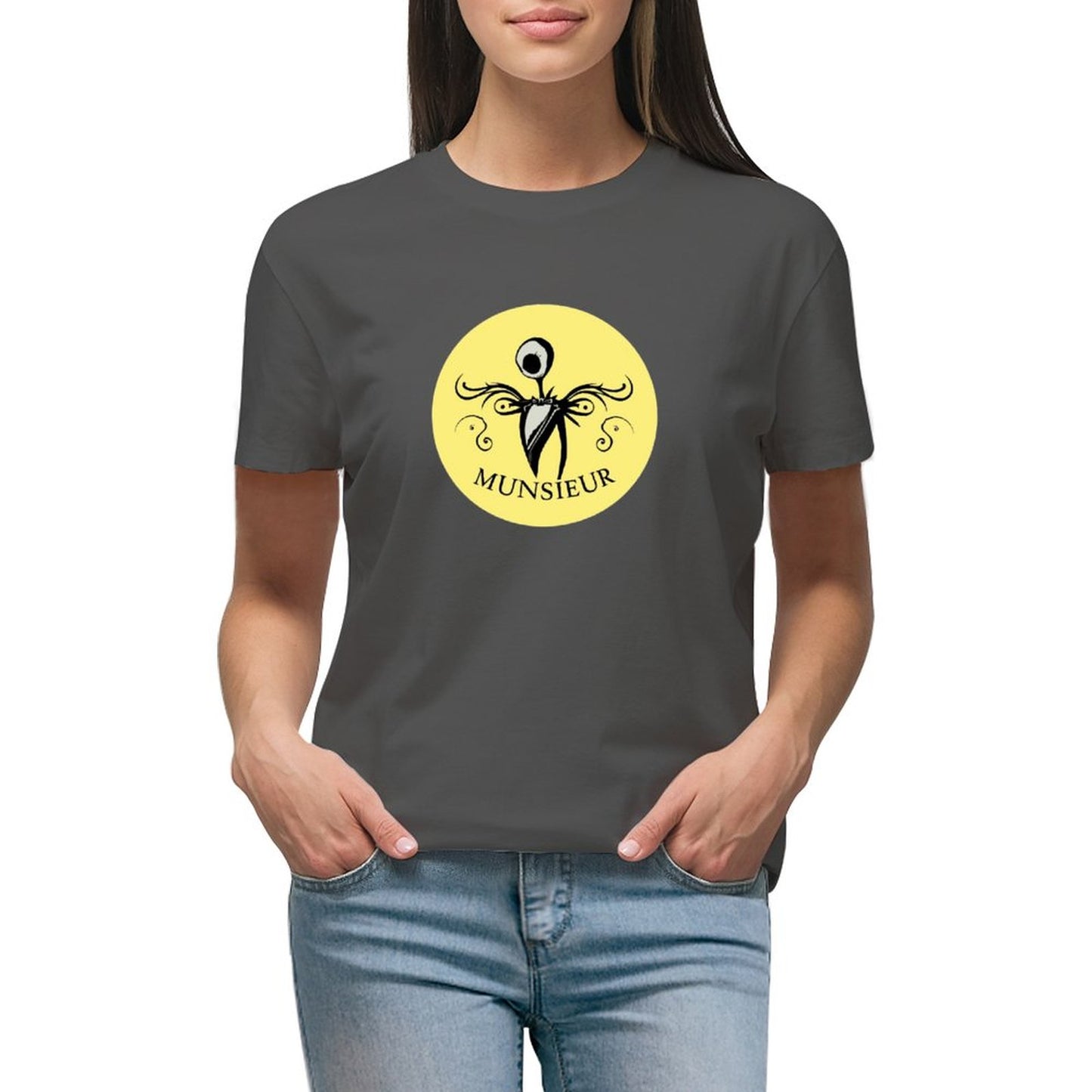 Women's Munsieur T-shirt Halloween Collection 'Grim" Designer Streetwear for Her