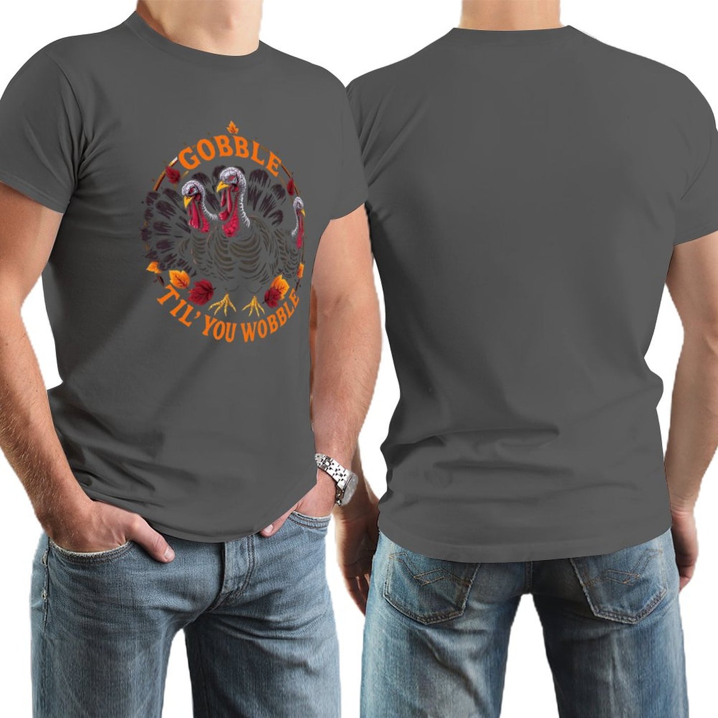 **SALE** Munsieur Men's Tee Thanksgiving Collection "Gobble Til' You Wobble"