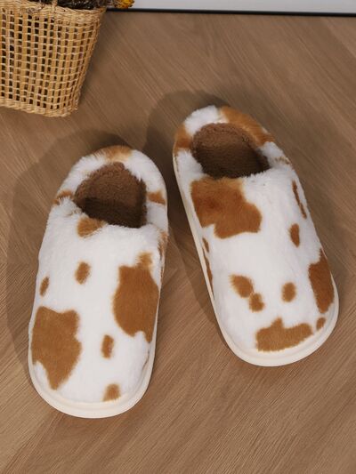 Animal Print Faux Fur Slippers - Munsieur