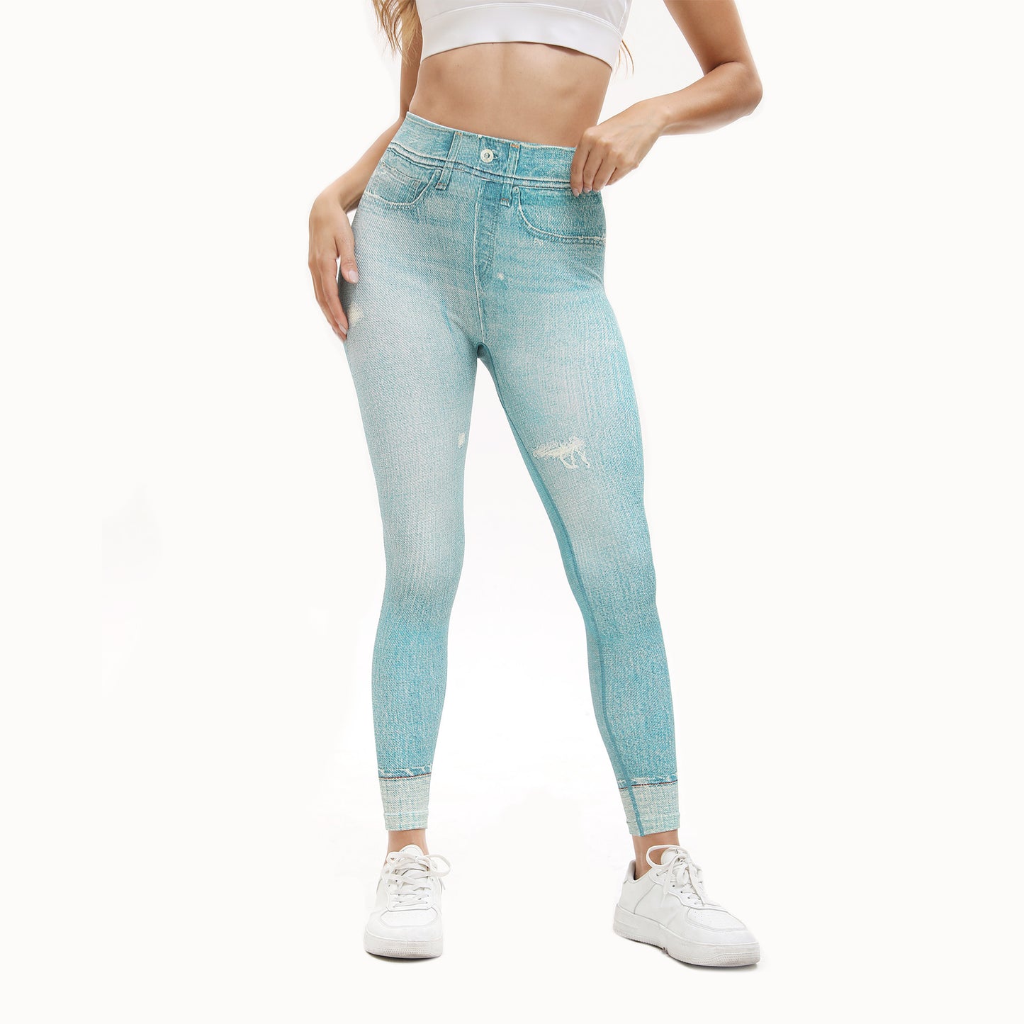 Retro Printed High Waist Tight Leggings Comfortable Stretch Sports Yoga