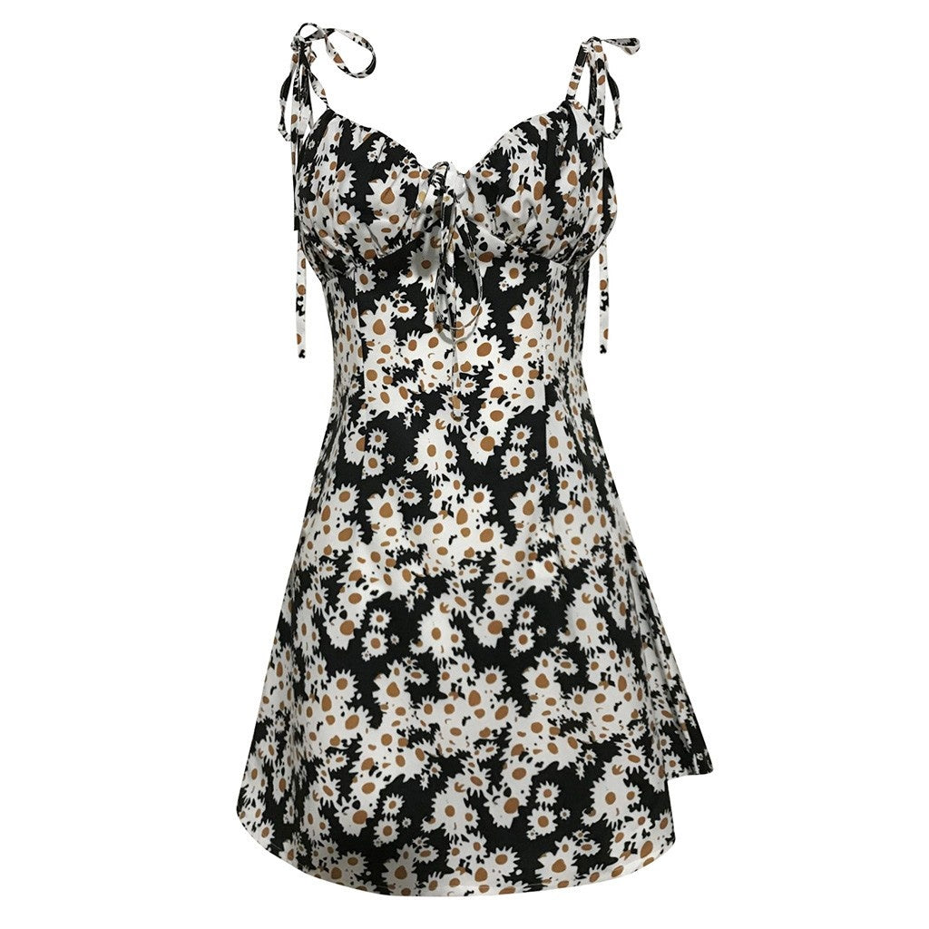 Floral V-neck Print Cami Dress