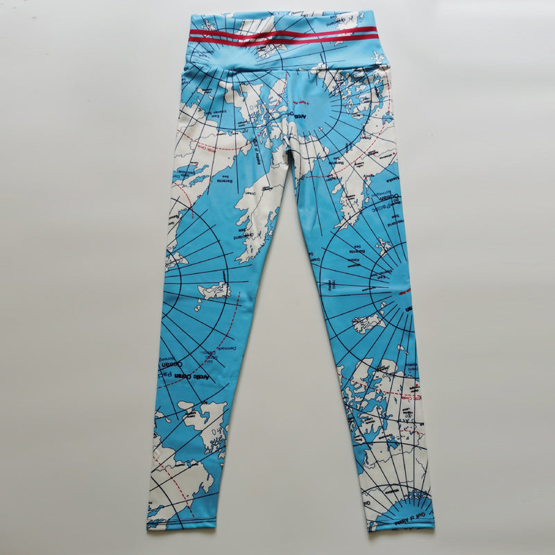 Women's 3D Digital Printing Casual Arm-lifting Leggings