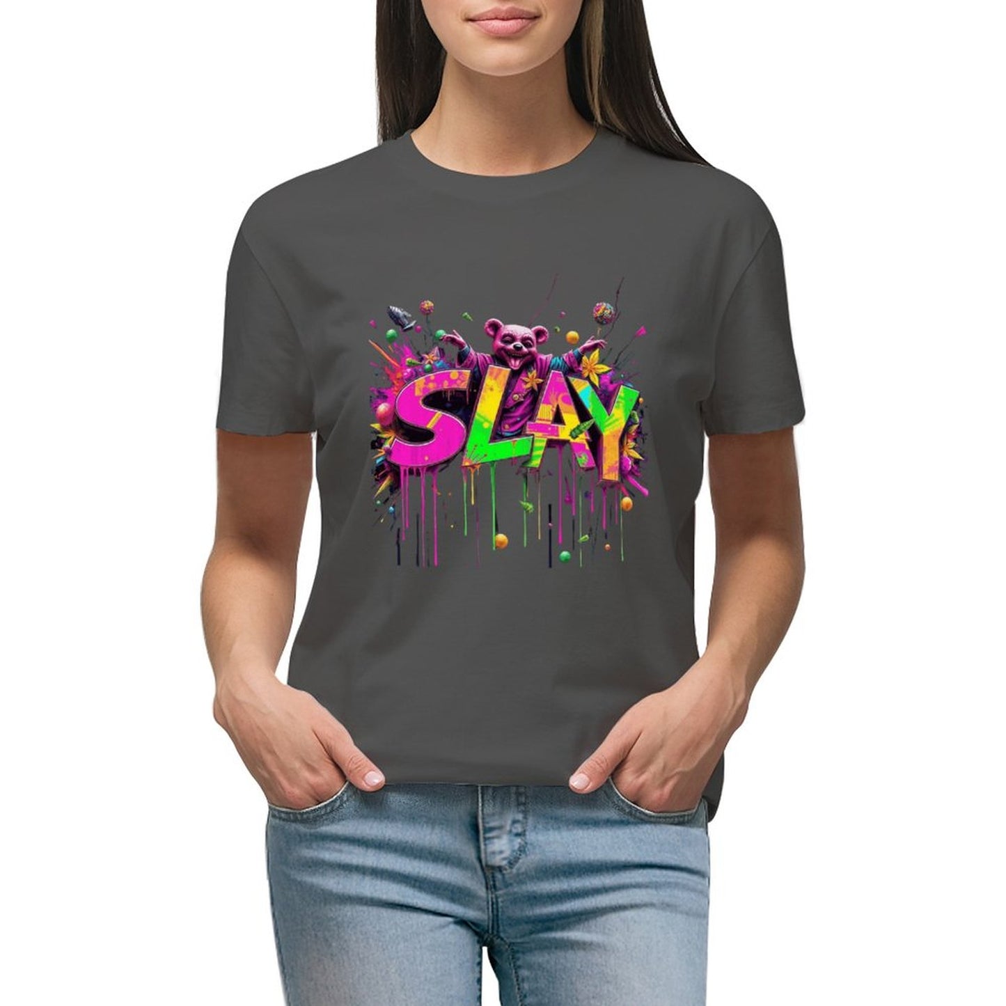 Women's T-shirt "Slay" Designer Streetwear Crown Co.π