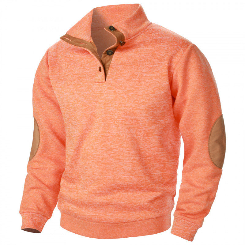 Men's Stand Collar Knitted Joint Stitching Casual Jacquard Cardigan Hoodie - Munsieur