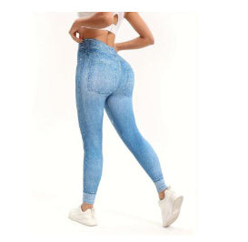 Retro Printed High Waist Tight Leggings Comfortable Stretch Sports Yoga
