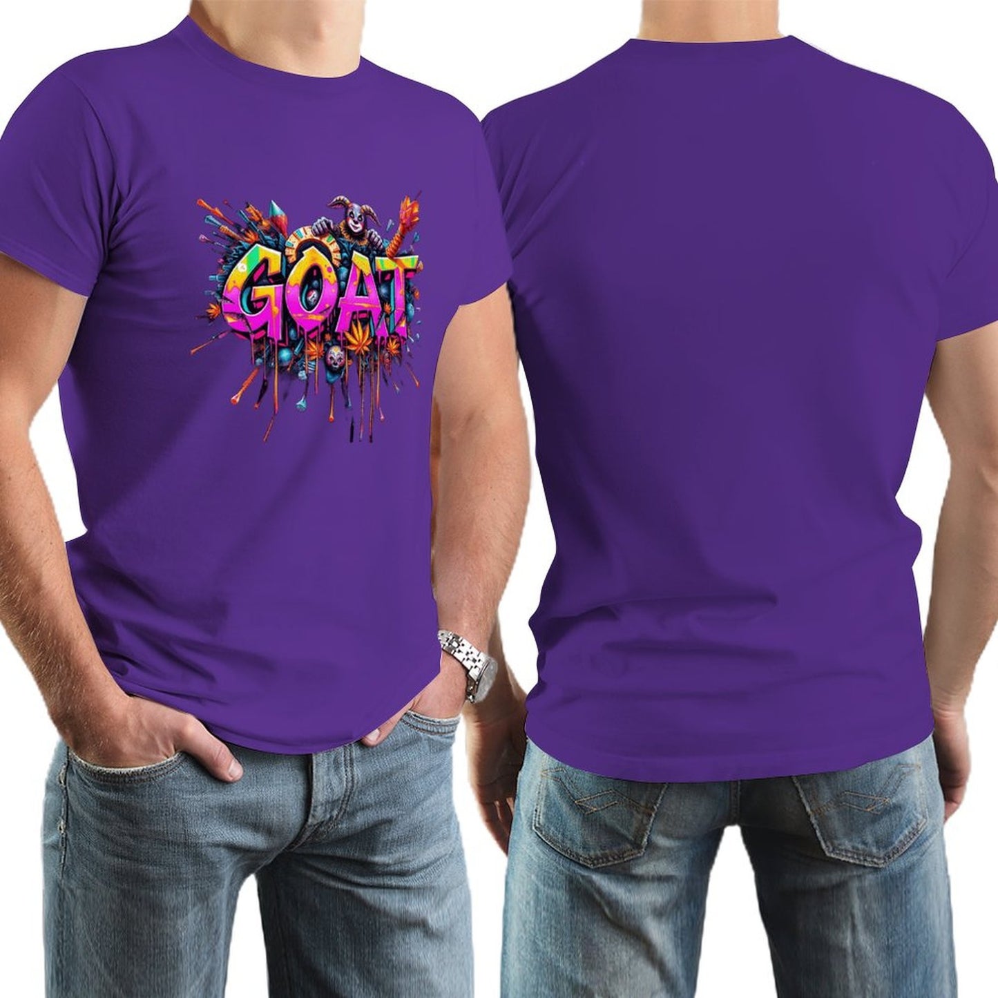 Munsieur New Skool Tee for Men – "GOAT" Elite Legacy Streetwear Tee