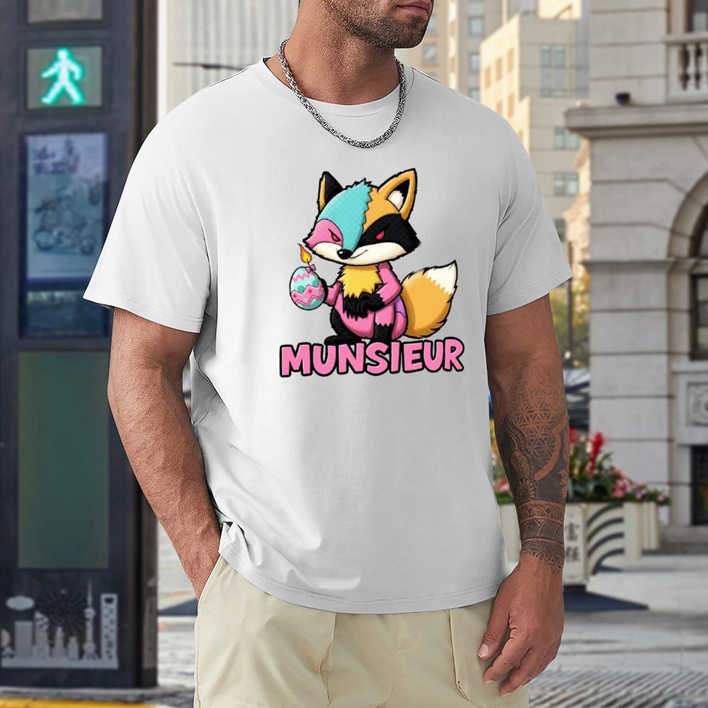 Munsieur Men's Tee Easter Collection "Sly Fox" Designer Tee