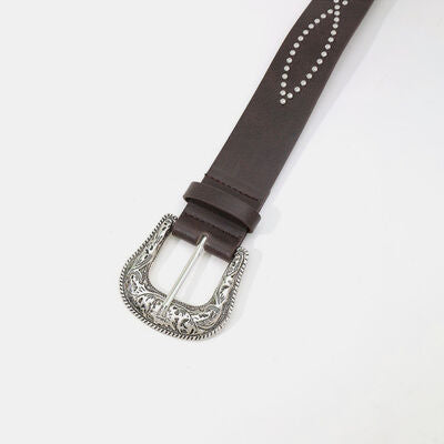 PU Leather Rhinestone Belt - Munsieur