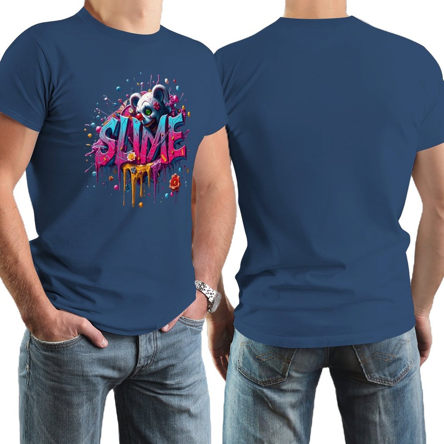 Munsieur New Skool Tee for Men – "Slime" Graphic Streetwear Tee