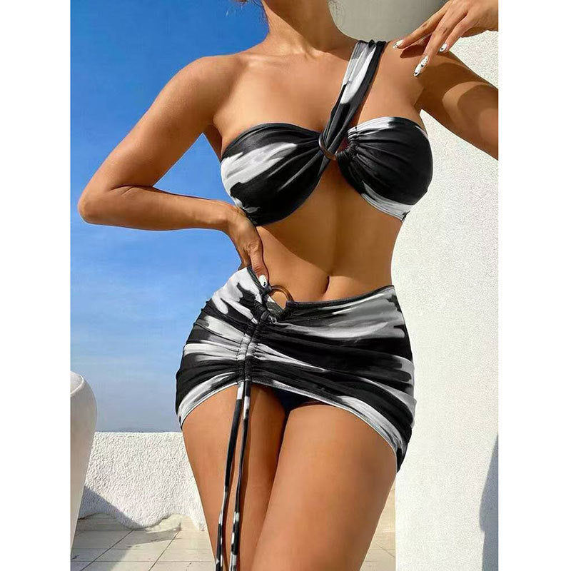 Gradient Color Three-piece Bikini Lingerie Fashion