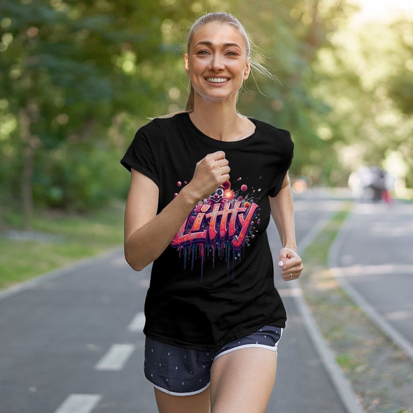 Munsieur Designer T-shirt for Women "Littty" Drip With Confidence Streetwear for Her