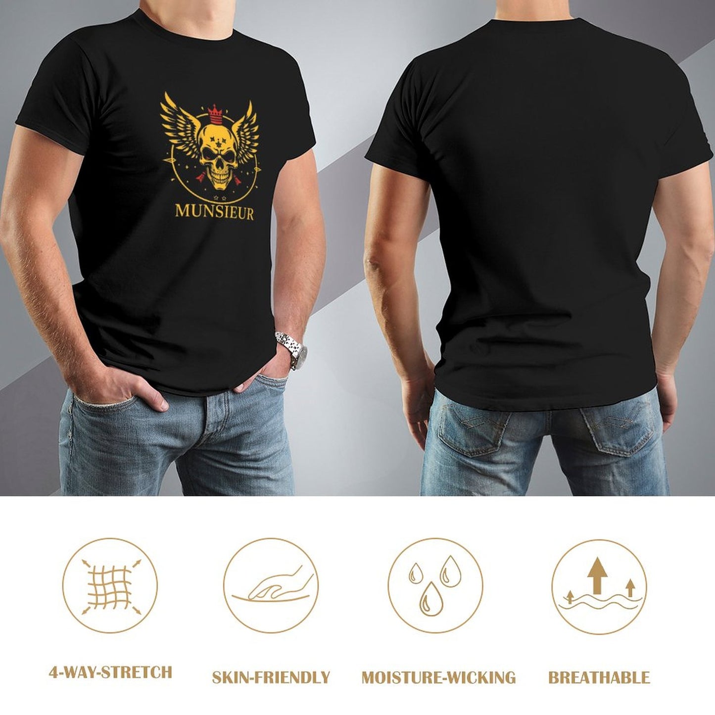 Men's Munsieur Branded Tee "Skull King" Streetwear Design