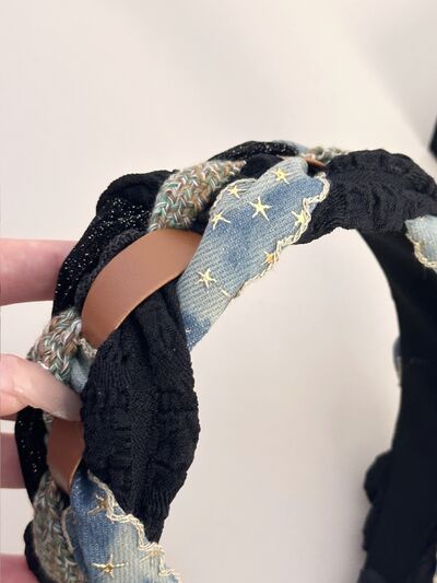Denim Braided Wide Headband - Munsieur