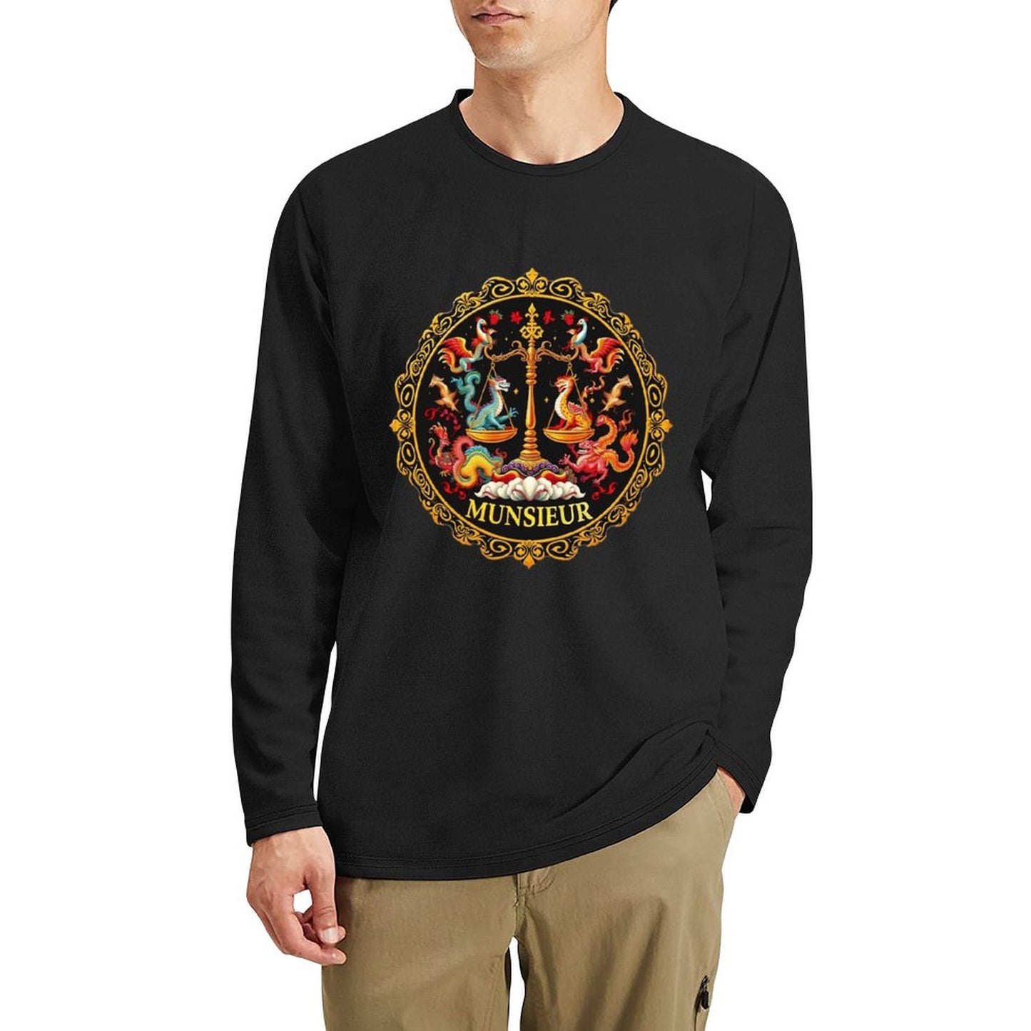 Munsieur Long Sleeve Tee for Men: Versatile, Timeless, and Always On Point - Munsieur