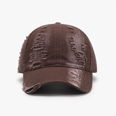 Distressed Adjustable Cotton Baseball Cap - Munsieur