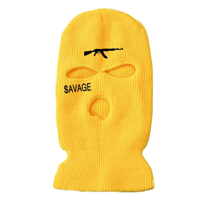 Three-hole Hat Knitted Hat Mask