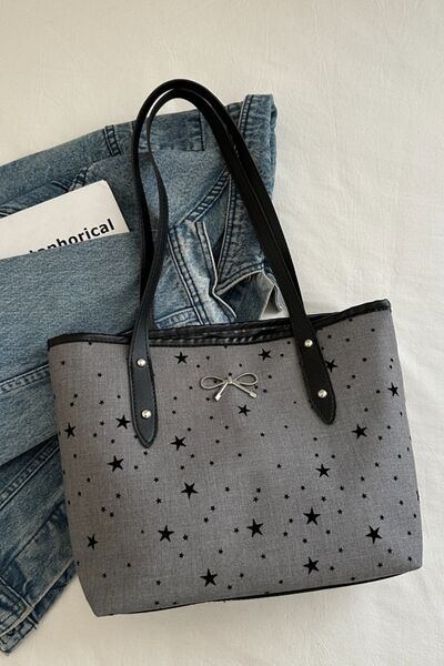 Bow Trim Polyester Tote Bag - Munsieur