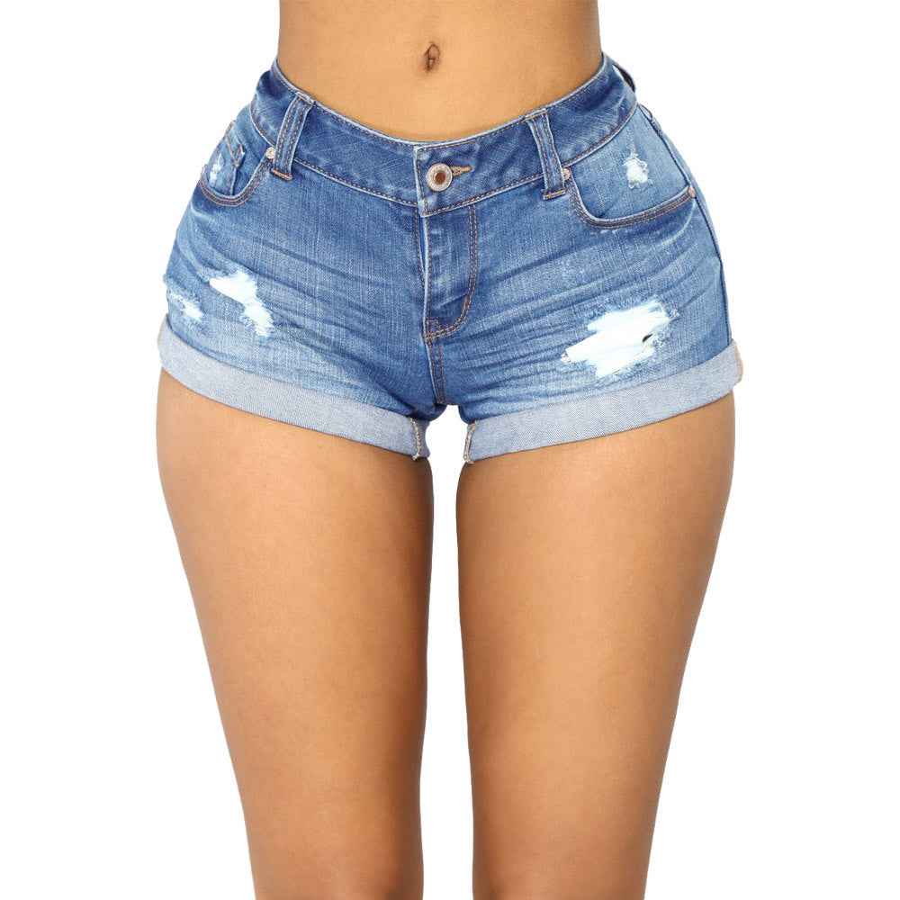 Denim Ripped Flanging Bottoms