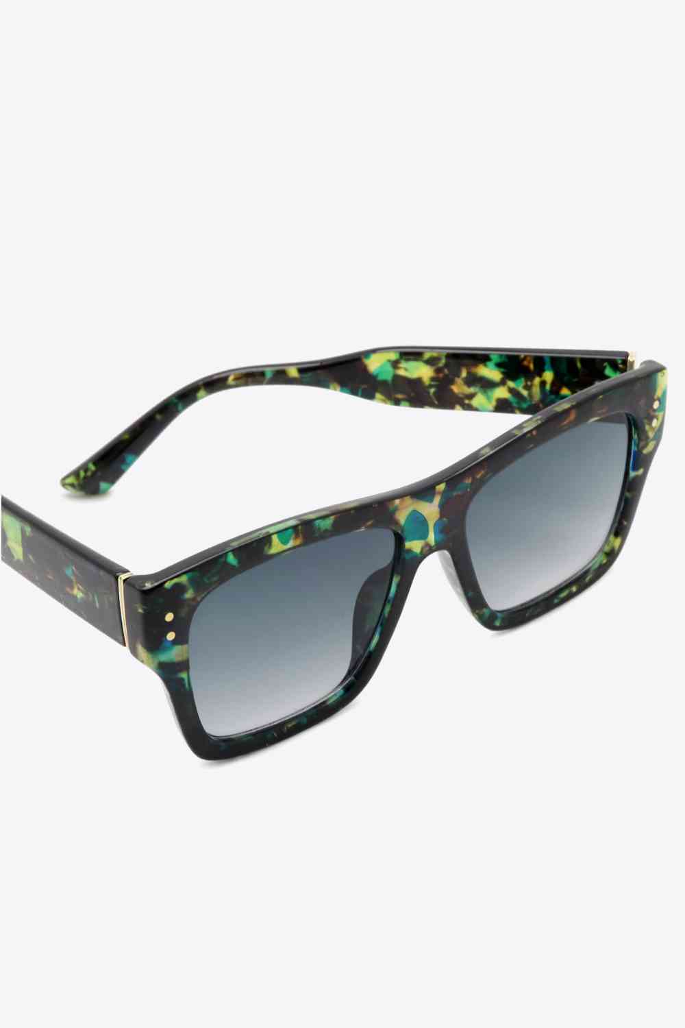 UV400 Patterned Polycarbonate Square Sunglasses - Munsieur